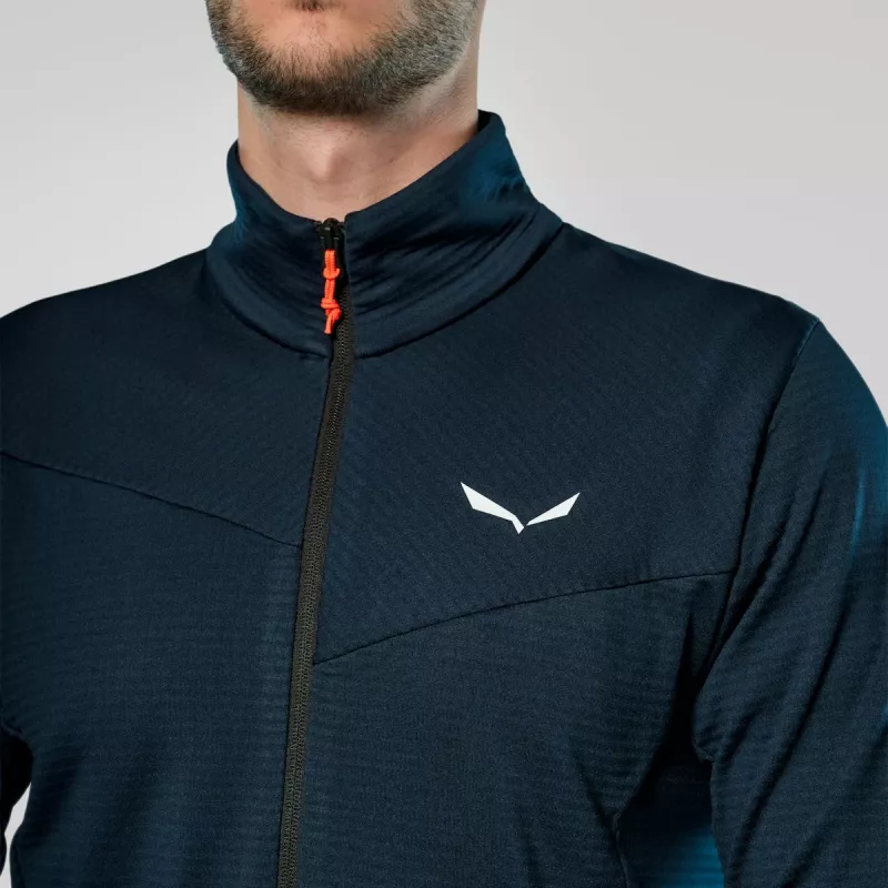 Sweatshirt com capuz com fecho de correr Salewa Puez Altavia para homem Navy Blazer M