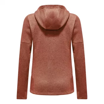 Casaco com capuz Salewa Puez Rocca PL para mulher vermelho-etrusco tamanho S