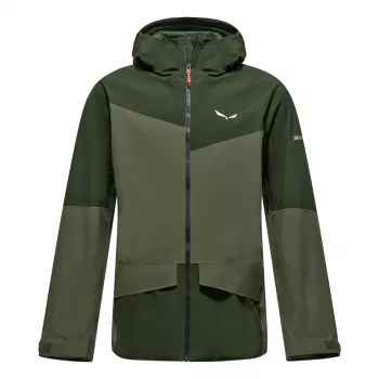 Casaco hardshell Salewa Puez GTX 2L para homem verde-azeitona-escuro tamanho L