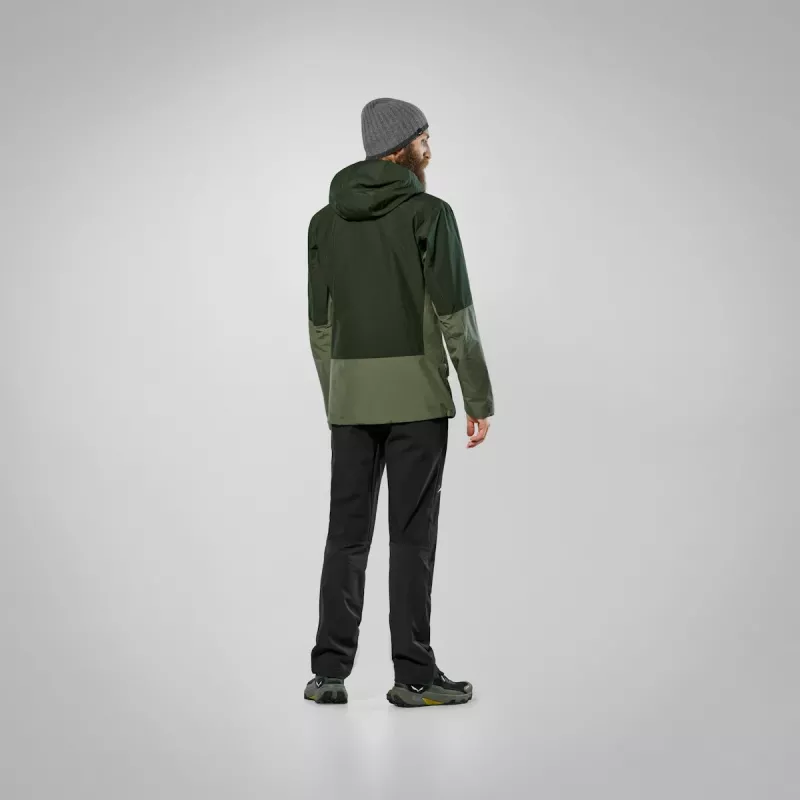 Casaco hardshell Salewa Puez GTX 2L para homem verde-azeitona-escuro tamanho L