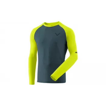 T-shirt de corrida de manga comprida Salewa Dynafit Alpine Pro para homem Ultra Yellow tamanho L