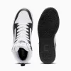 Sapatilhas Puma Rebound V6 Mid para criança branco preto 393831 01 tamanho 38