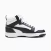 Sapatilhas Puma Rebound V6 Mid para criança branco preto 393831 01 tamanho 38