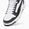 Sapatilhas Puma Rebound V6 Mid para criança branco preto 393831 01 tamanho 38