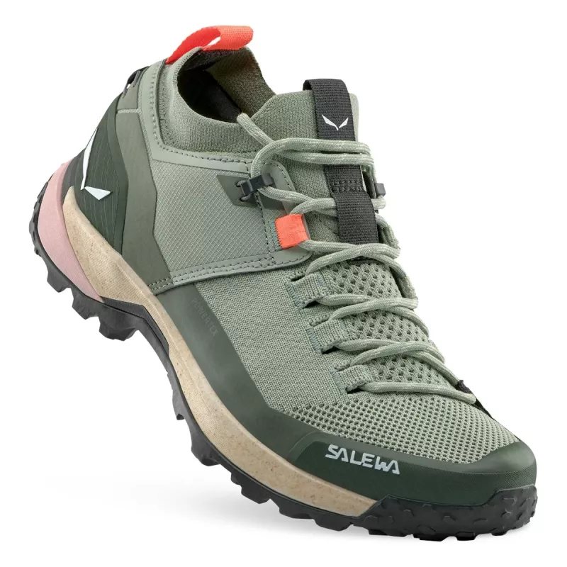 Sapatilhas de caminhada baixas Salewa Puez 2 Knit PTX para mulher - Shadow/Olive - EU 41