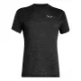 T-shirt de manga curta Salewa Puez Melange Dry para homem Black Out Melange tamanho M