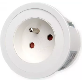 Bachmann PIX 1xUTE 2.0m AEH RAL9010 tomada de encastrar Schuko com extremidade solta