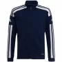 Sweatshirt de treino com fecho integral adidas Squadra 21 azul-marinho jovem 152cm