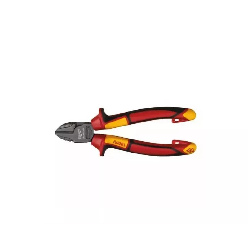 Alicate de corte lateral MILWAUKEE 180mm VDE isolado 1000V aço cromo-vanádio