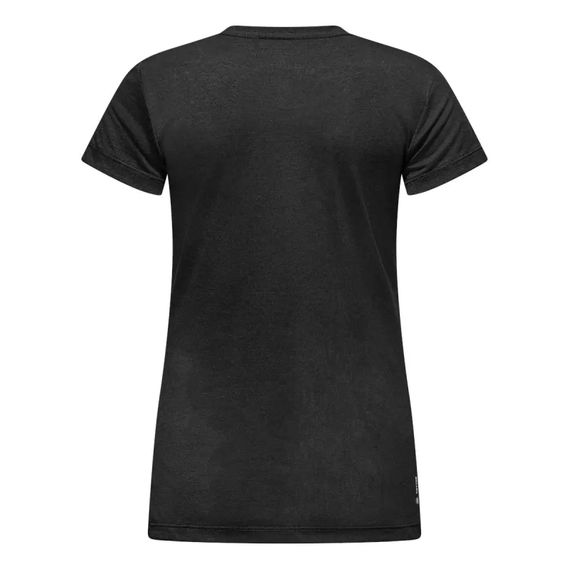 T-shirt Salewa Solid Dry mulher Black Out tamanho L