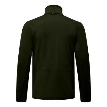 Hoodie de fleece com fecho completo Salewa Puez Cammino homem, verde-escuro, tamanho XL