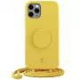 Capa Just Elegance PopGrip para iPhone 11 Pro – pata de coelho amarela