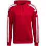 Sweatshirt com capuz adidas Squadra 21 Team Power Red/branco homem tamanho S