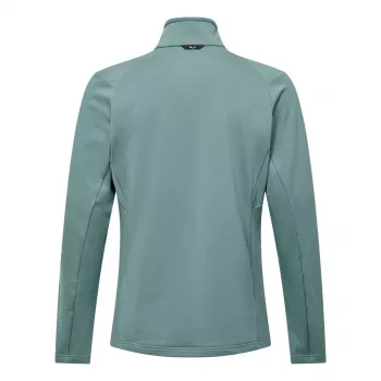Casaco de polar Salewa Puez Cammino Polarlite com meio fecho de correr para homem, Willow, S