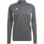 Sweatshirt de treino adidas Condivo 22 homem 1/2 fecho de correr cinzento/branco HD2312