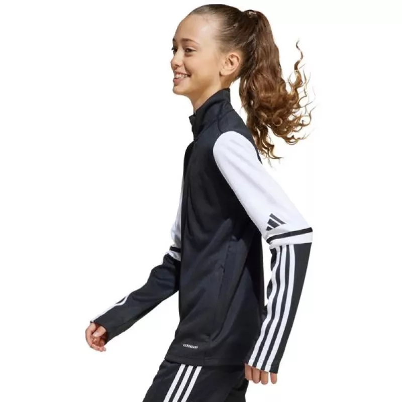 Sweatshirt com capuz adidas Squadra 25 criança preto/branco 128cm