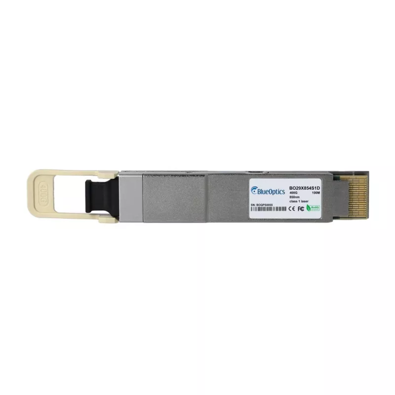 Transceptor BlueOptics QSFP-DD 400GBASE-DR4, MPO-12, 1310nm, 500m SMF, compatível com Finisar FTCD8613E2PCM