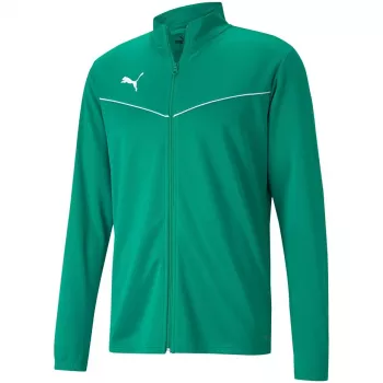 Casaco de treino de poliéster PUMA teamRISE verde 657392 05 S - casaco de futebol homem com fecho de correr