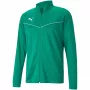 Casaco de treino de poliéster PUMA teamRISE verde 657392 05 S - casaco de futebol homem com fecho de correr