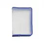 Saco de documentos A4 com fecho de correr em PVC transparente FolderSys com costuras reforçadas, resistente a salpicos, abertura superior, reutilizável