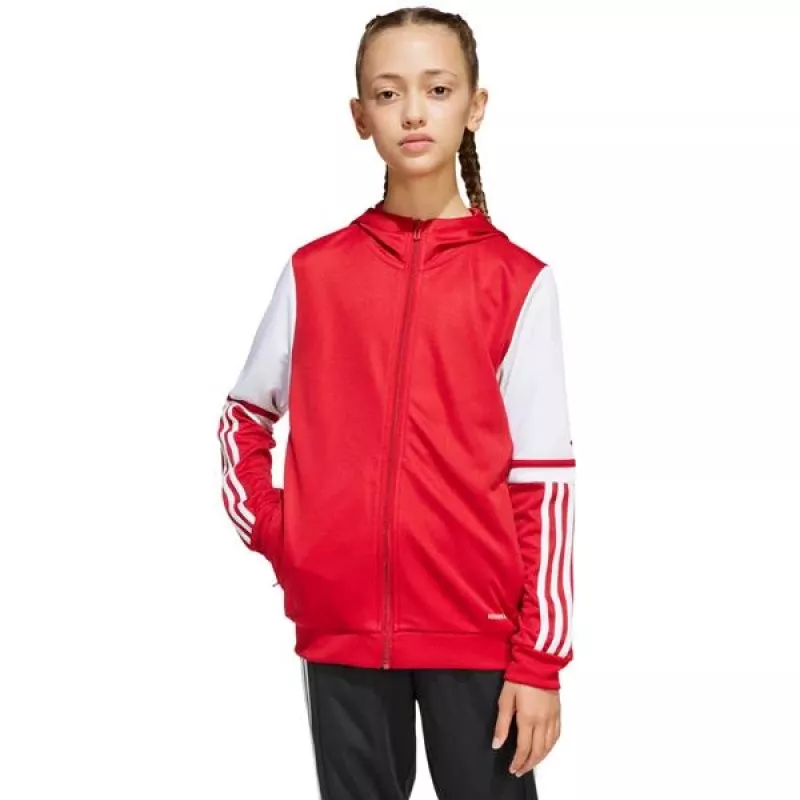 Sweatshirt com capuz adidas Squadra 25 criança Team Power Red/branco 164 cm