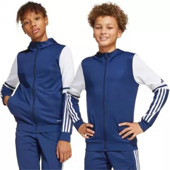 Sweatshirt com capuz adidas Squadra 25 criança Team Navy Blue/branco tamanho 152