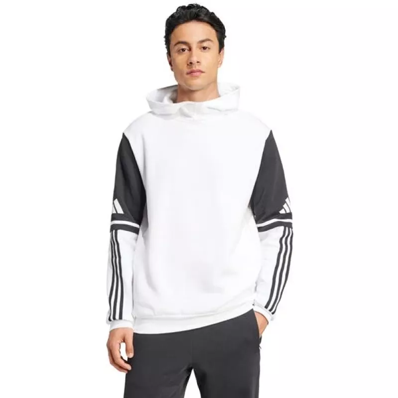 Sweatshirt com capuz adidas Squadra 25 homem branco/preto tamanho L