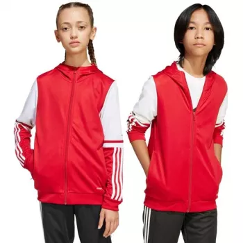 Sweatshirt com capuz adidas Squadra 25 criança vermelho/branco 152 cm