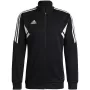 Casaco de treino adidas Condivo 22 Homem Preto Slim Fit Fecho de correr total AEROREADY Primegreen Poliéster reciclado HA6252