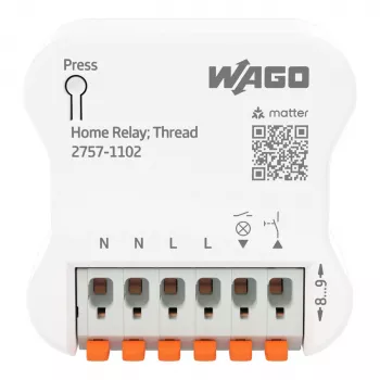 Relé doméstico WAGO 2757-1102, 1DI/1DO, 16 A, branco