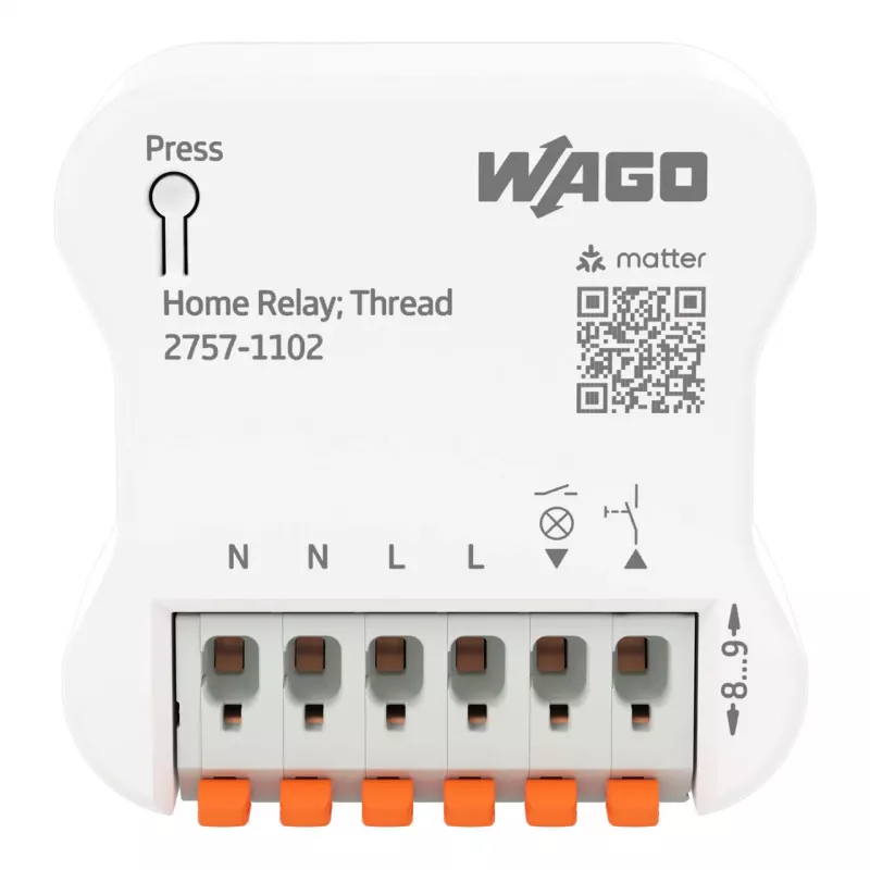 Relé doméstico WAGO 2757-1102, 1DI/1DO, 16 A, branco
