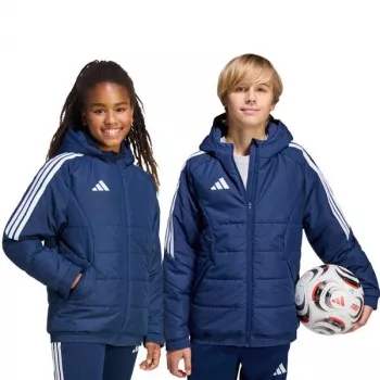 Casaco de inverno adidas Tiro 26 criança azul-marinho tamanho 140 cm