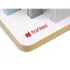 TONIES Mini Estante - Casa 11003995 (rosa) - Estante de MDF em forma de casa rosa com 2 prateleiras, 3 compartimentos, para quarto de criança, quarto de bebé, certificado EN 71