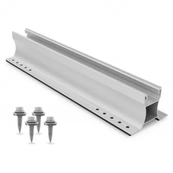 K2 Systems Home K2 2004596 MiniRail 60 Conjunto - Calha de montagem solar em alumínio de 600 mm para telhados de chapa trapezoidal