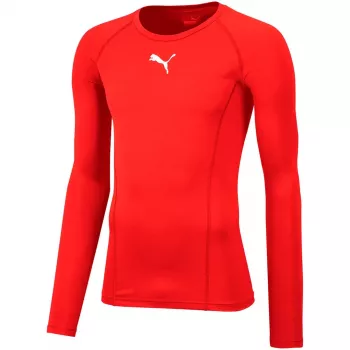 Puma Liga Baselayer Tee LS Homem T-shirt de manga comprida vermelha