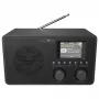 Reflexion HRA1824DAB+ Rádio-despertador DAB+ & FM com Bluetooth, alarme duplo, caixa de madeira - Preto