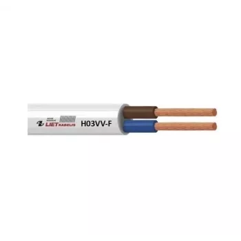 Cabo H03VV-F 3x0,75 branco 50m