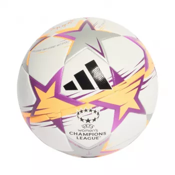 Bola de futebol adidas UCL Women's League 26/27 League Stage tamanho 4 branco/laranja/prateado KE5142