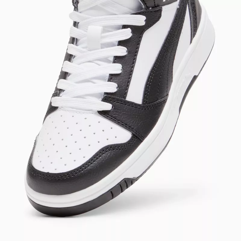 Sneakers Puma Rebound V6 Mid criança branco preto 393831 01 tamanho 39