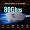 Caixa UNITEK USB4 M.2 NVMe SSD com arrefecimento ativo, 80Gbps, sem ferramentas, alumínio, USB-C