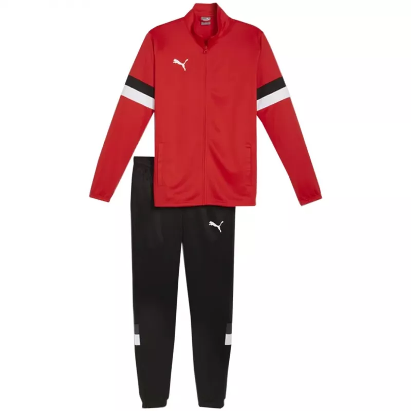 Fato de treino PUMA Team Rise com fecho de correr completo homem vermelho/preto 2XL