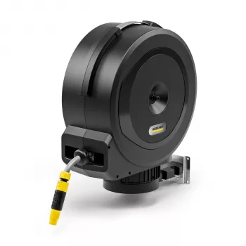 Kärcher Hose Box HBX 5.30 enrolador de mangueira de jardim automático de parede, 30 m, 1/2 polegadas, amarelo/preto