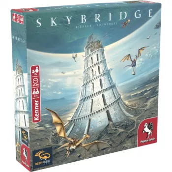 PEGASUS Deep Print Games: Skybridge - Jogo de estratégia para 2-4 jogadores, a partir dos 10 anos, 60-90 minutos, mecânicas de construção de cidades e redes, multilingue (EN/DE)