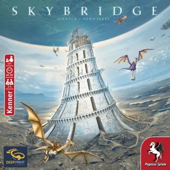 PEGASUS Deep Print Games: Skybridge - Jogo de estratégia para 2-4 jogadores, a partir dos 10 anos, 60-90 minutos, mecânicas de construção de cidades e redes, multilingue (EN/DE)
