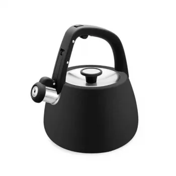 Chaleira elétrica MEO Maestro 2,5L preto mate aço inoxidável com apito MR-1318-BLACK