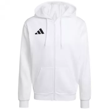 Hoodie com fecho completo adidas Entrada 26 para homem Branco L