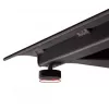 B-TECH AV SYSTEM X - Suporte de chão universal para dois ecrãs planos empilhados (VESA 600 x 400) - 2,4 m, Preto