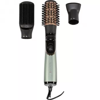 Remington AS 5860 Botanicals modelador de ar quente com cuidado iónico, 1200 W, escova de cerdas mistas 50mm, concentrador, acessório de volume para raízes, jato de ar frio, revestimento cerâmico avançado com aloé vera, jojoba e extrato de rosa, preto