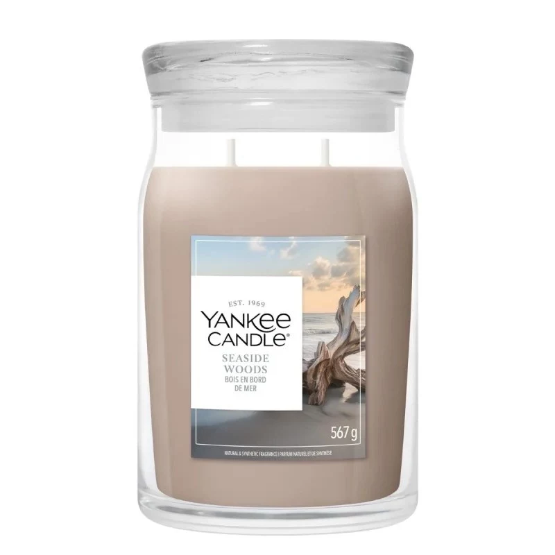 Yankee Candle Signature Seaside Woods vela perfumada em frasco grande 567 g