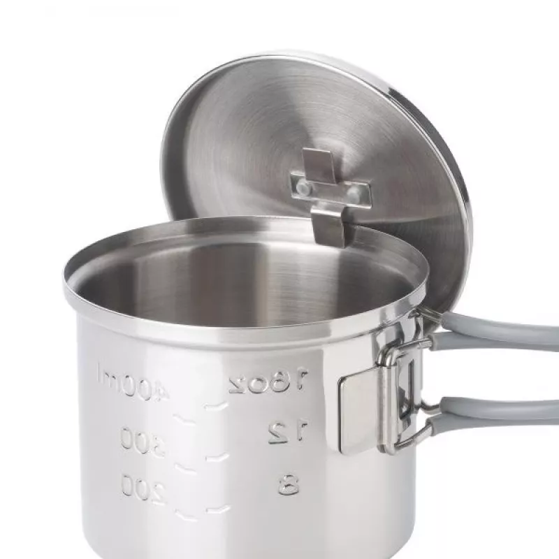 ESBIT PT625ST utensílios de cozinha de campismo panela 0,625 L aço inoxidável